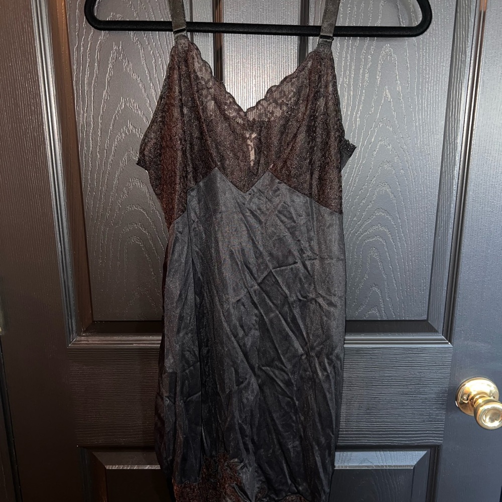 Elegant Black Lace Slip Dress